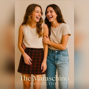 Topshop Plaid Skirt & Hollister Patchwork Jeans Bundle | Juniors 0